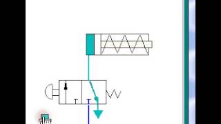 using a 3 2 NC valve to control a cylinder [upl. by Amby848]