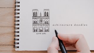 How To Draw Buildings  Architecture Doodles For Beginners [upl. by Ardnazil]