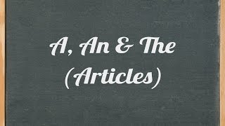 Articles A An amp The  English grammar tutorial video lesson [upl. by Kelila]