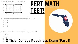 The Official PERT Math Practice Test Part 1 [upl. by Madea]