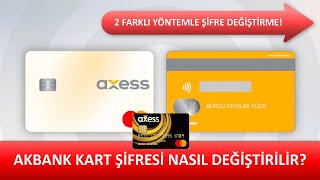 AKBANK KART ŞİFRESİ DEĞİŞTİRME Akbank Kart Şifresi Nasıl Alınır [upl. by Niarb548]