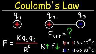 Coulombs Law  Net Electric Force amp Point Charges [upl. by Yellehs]