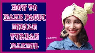 How to make Pagdi  Turban Making  DIY Pagdi  SahiJeeth [upl. by Esmaria]