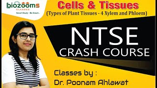 NTSE Crash Course I CELLS and Tissues I details of Xylem and Phleom I Biozooms I Dr Poonam Ahlawat [upl. by Aninnaig251]