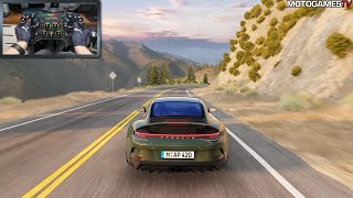 Assetto Corsa  Porsche 911 GT3 992 Touring Manual at LA Canyons  Moza DD R9 Gameplay [upl. by Grange]