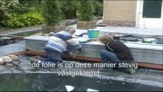 Aanleg vijver met PVC vijverfolie [upl. by Eugirne]