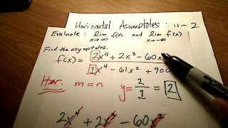 Calc I Horizontal amp Vertical Asymptotes with Limits  Infinity [upl. by Yrellih597]