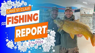 Lake St Clair Ice Fishing Report 2142024 [upl. by Leiad778]