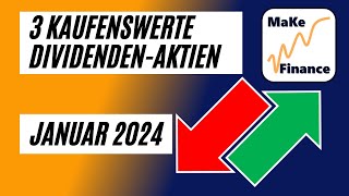 3 günstige Dividenden Aktien für einen Kauf im Januar 2024 [upl. by Alilad]