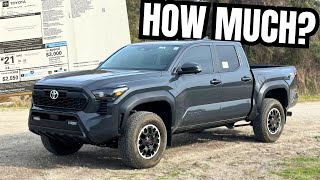 How Much Was My 2024 Toyota Tacoma TRD OffRoad Premium  Review [upl. by Edlitam]