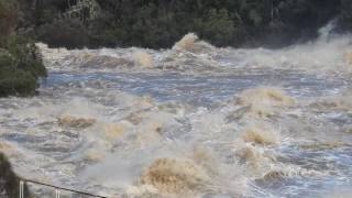 Launceston Cataract Gorge amp First Basin in 2016 flood [upl. by Lessig972]