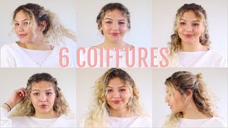 6 COIFFURES FACILES CHEVEUX BOUCLÉS [upl. by Eintroc353]