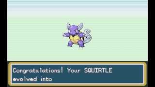 Squirtle evolves into Wartortle  Pokemon Fire Red [upl. by Nueovas]