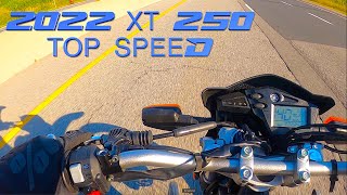 2022 Yamaha XT 250 TOP SPEED [upl. by Anrym]