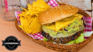 How To Make Vegetarian Black Bean Guacamole Burger  Gourmerana Stop Motion Cooking [upl. by Hurlbut355]