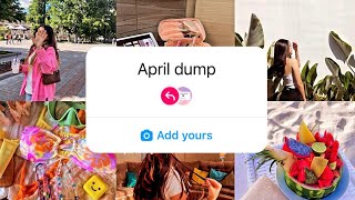 April Dump Instagram chain story  April dump add yours sticker  trending add yours sticker [upl. by Barn]