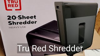 Unboxing TRU Red 20 Sheets Shredder Heavy USE Highly Recommended [upl. by Mylo182]