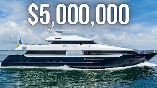 Touring a 5000000 Classic American SuperYacht  125 Broward Marine Super Yacht Walkthrough [upl. by Enahpad]