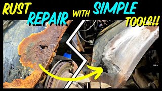 How to Make Rust Repair Panels amp Mig Weld Thin Sheet Metal  Basic Metal Shaping Shrink  Stretch [upl. by Montana]