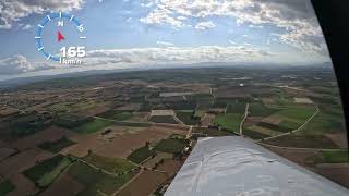 Viladamat Go around and landing wing view Tecnam Sierra neo [upl. by Rehtaeh931]