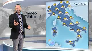 Condizioni meteorologiche del weekend pressione stabile ma con venti di Libeccio [upl. by Anal]