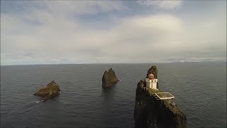 Incredible video from the stunning Þrídrangar lighthouse [upl. by Nidnarb]