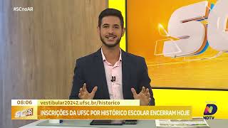 Inscrições da UFSC por histórico escolar encerram nesta quartafeira [upl. by Aryl]