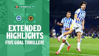 FIVE GOAL THRILLER  Brighton v Wolves extended highlights [upl. by Clea]