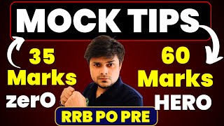 Mock Improvement  How you can score 60 marks  in RRB PO Mocks  RRB PO PRE 2024 Infinitesimal [upl. by Eittah]