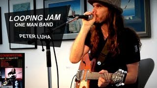 Looping guitar beatbox fluterecorder jam with Roland AC33 acoustic amp loopstation Peter Luha [upl. by Aihtnis170]