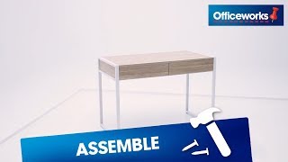 Sheffield 2 Drawer Desk Assembly Instructions [upl. by Aratak619]