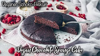 Veganer SchokoBiskuitboden für Kuchen und Torten ♡ fluffig weich saftig amp so einfach ♡ [upl. by Acinoryt36]