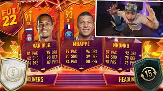 JE PACK DES HEADLINERS  85x10  83x25  82x25   FIFA 22 [upl. by Haiasi]