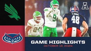 Game Highlights North Texas vs Florida Atlantic Oct 12 2024 [upl. by Ocirderf]