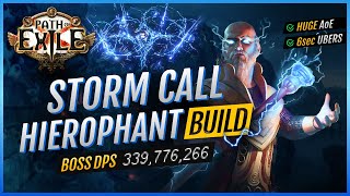 324 UPDATED Storm Call Hierophant ZAPS Ubers in 6s  339m DPS AOE  Path of Exile Build Guide [upl. by Josephine]