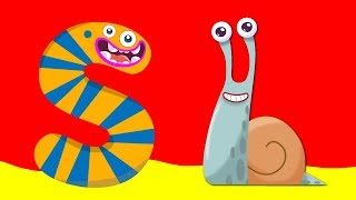 ABC Phonics with Animals  SNAIL  Letter S [upl. by Joung]