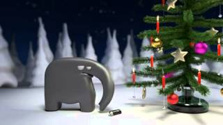 Elefante incendia albero di natale con [upl. by Elliven]