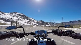 Riding the amazing Stelvio Pass 3 descending to Bormio  Alps  Italy  road SS 38 [upl. by Cheshire]