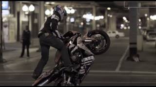 Stunt Motorcyclist in Downtown Chicago  Red Bull Night Tracks [upl. by Aniryt]