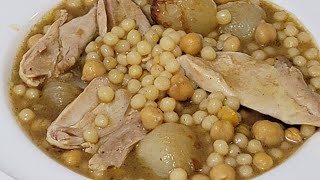 طريقة تحضير وصفة المغربية بالدجاج بخطوات سهلة Best Lebanese Chicken Moghrabieh Recipe [upl. by Moulden]