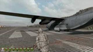 Arma 2 How to do a very simple paradrop no scripts [upl. by Enilorak742]