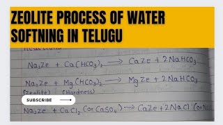 ZEOLITE PROCESS  PERMUTITS PROCESS OF WATER SOFTNING IN TELUGU ALL IN ONE CHANNEL [upl. by Miun475]