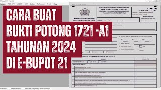 cara buat bukti potong Tahunan karyawan 2024 di ebupot 21 rudikonsultan buktipotong1721A1 [upl. by Ztnarf]