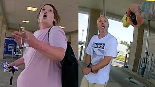 Walmart Shoplifting Couple Goes Nuts When Caught [upl. by Ytirahc]