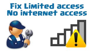 How to fix Limited access No internet access in windows 108817 [upl. by Salzhauer]