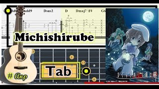 Guitar Tab  Michishirube Higurashi no Naku Koro ni Kai OST Fingerstyle Tutorial Sheet Lesson Anp [upl. by Esiom566]