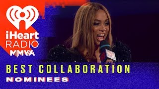 Tyra Banks Introduces Best Collaboration Nominees  2018 iHeartRadio MMVA [upl. by Dnalevets71]