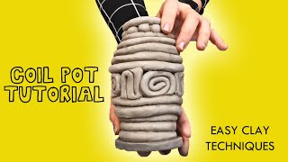 Clay tutorial coiling coil pots  Art and Design  KS3 KS4 [upl. by Oringas628]