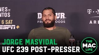 UFC 239 PostFight Press Conference Jorge Masvidal talks record fast KO over Ben Askren [upl. by Neeham786]