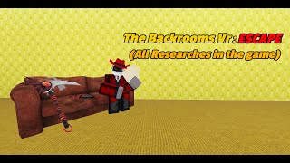 Where to find all researches in the backrooms VR The Backrooms VR ESCAPE [upl. by Cummins398]